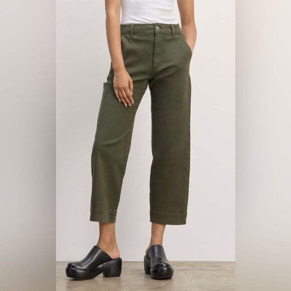 NWOT Everlane The Utility Straight-Leg Pant in Dark Forest Size 16 - Picture 1 of 13